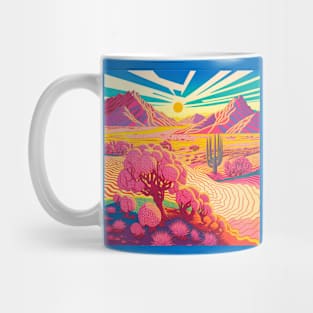 Morning in the colorful desert Mug